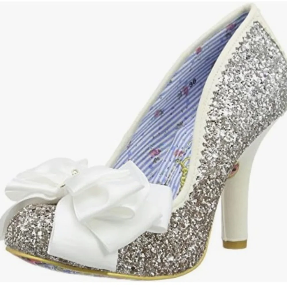 IRREGULAR CHOICE Women’s Ombre Glitter Bow Heels